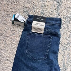Liverpool Dark Indigo Straight Jeans